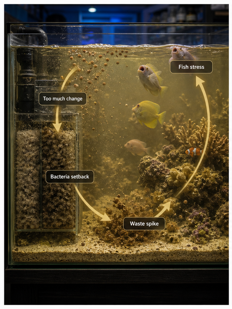 Aquarium crash chain prevention illustration