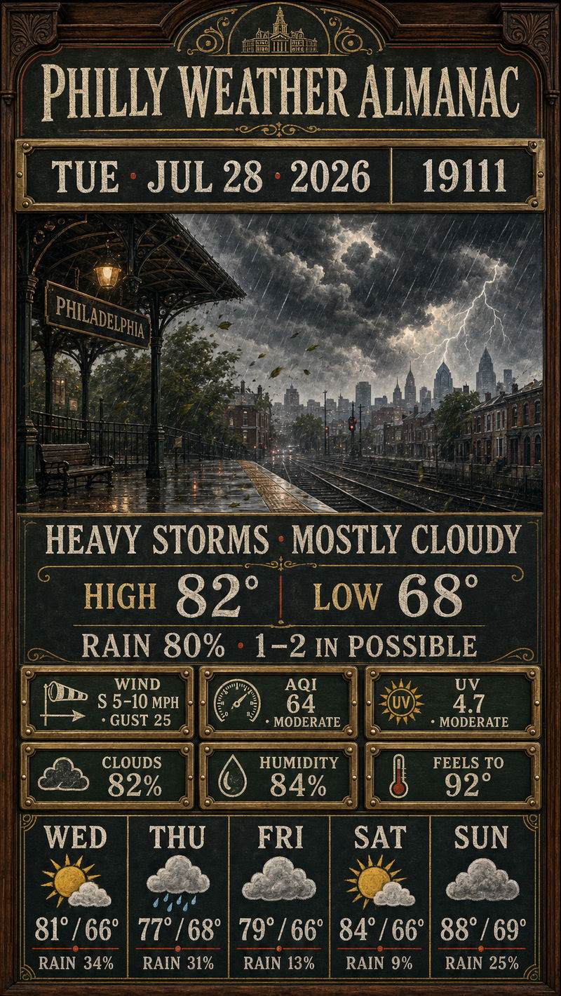 Illustrated Philly 19111 weather almanac